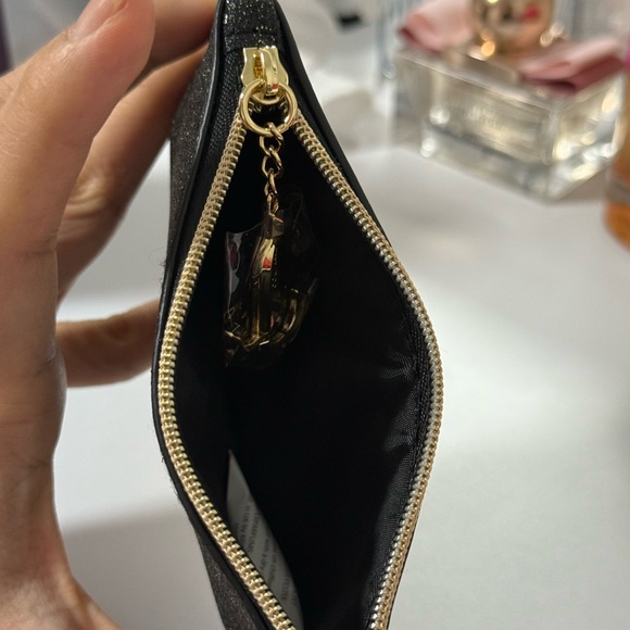 Jimmy Choo Black and Gold Glitter Wristlet - Picture 3 of 5